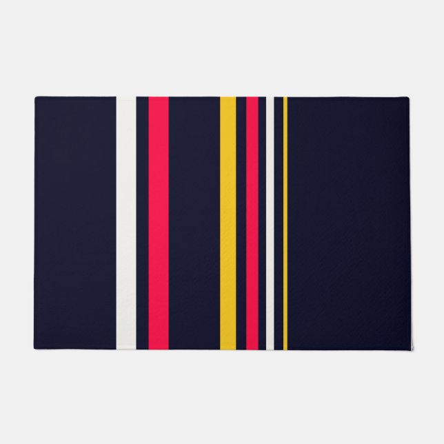 Flat Colour Stripes Doormat (Front)