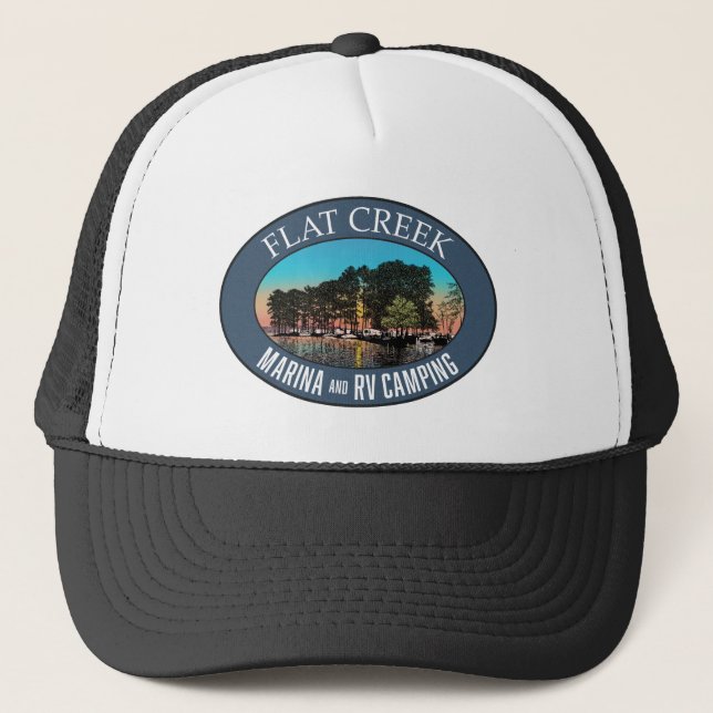 Flat Creek Marina and RV Camping Trucker Hat (Front)