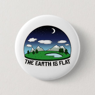 Flat earth 2 inch round button