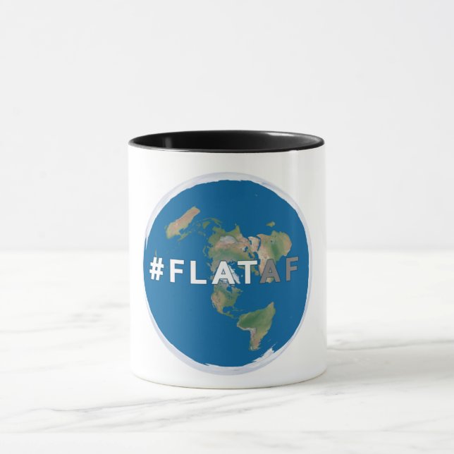 Flat Earth Coffee Mug | #flataf | Flat Earth (Center)