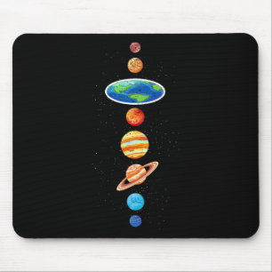 Flat Earth Conspiracy - Solar System Planets - Fla Mouse Pad