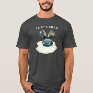 Flat Earth 'Cracked' Dark T-Shirt with eggs