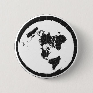 Flat Earth Design 2 Inch Round Button