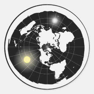 Flat Earth Design Sticker