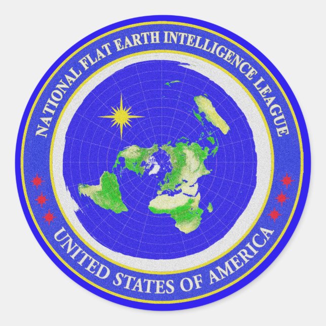 Flat Earth Designs - Intelligence League USA Classic Round Sticker (Front)