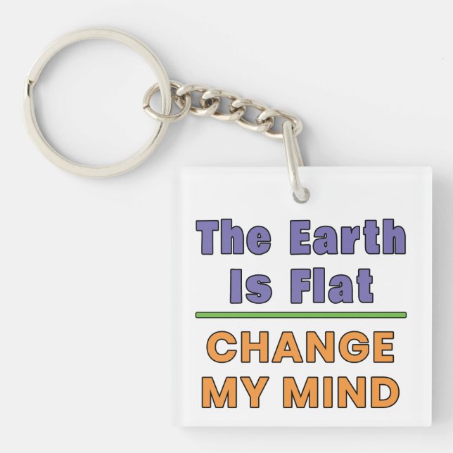Flat Earth Keychain (Front)