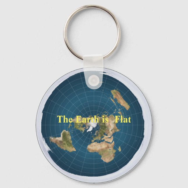 Flat Earth Keychain (Front)