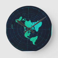 Flat Earth Map (Azimuthal equidistant projection)