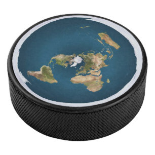 Flat Earth Map by US Geological Survey Hockey Puck