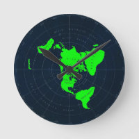 Flat Earth Map Disc Clock