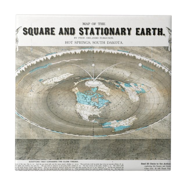 Flat Earth Map Tile (Front)