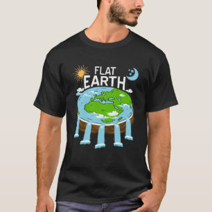 FLAT Earth Retro Flat Earther Designs Present T-Shirt