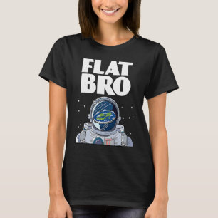 Flat Earth Society Astronaut Conspiracy Outer Spac T-Shirt