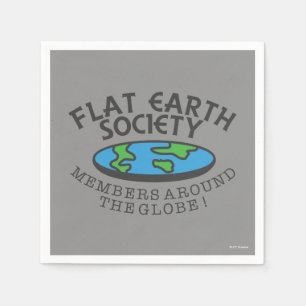 Flat Earth Society Members Around The Globe Napkin