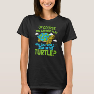 Flat Earth Society Turtle Elephants Men Women T-Shirt