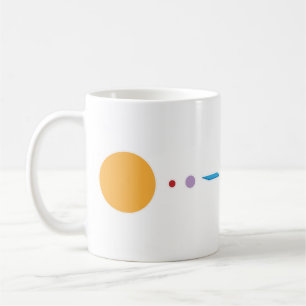 Flat earth solar system graphic coffee mug