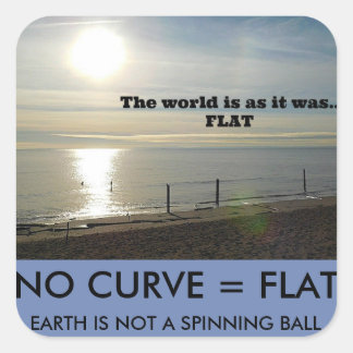 FLAT EARTH SQUARE STICKER