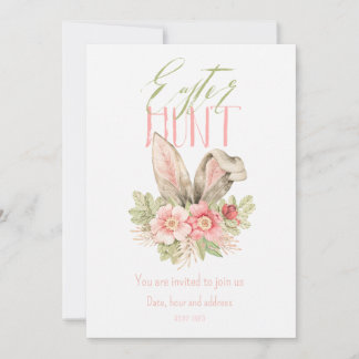 Flat Easter hunt holiday invitation