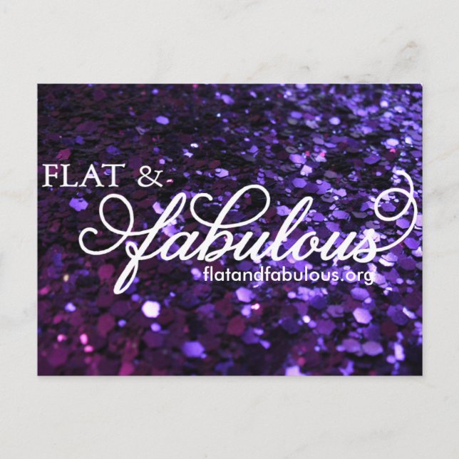 Flat & Fabulous post card (Front)