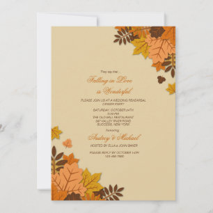 Flat Fall Leaves Invitation