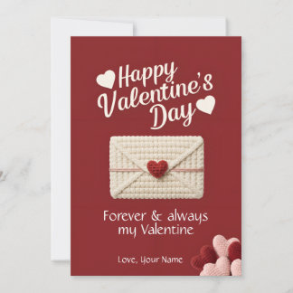 Flat Forever & Always Valentine Love Card