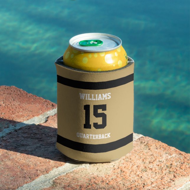 Flat Gold and Black Can Cooler (In Situ Pool)