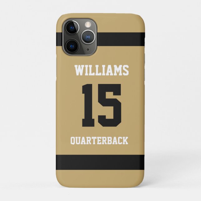 Flat Gold and Black Case-Mate iPhone Case (Back)