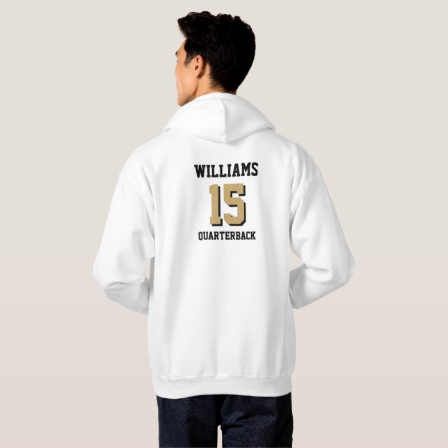 Flat Gold and Black Hoodie (Back Full)