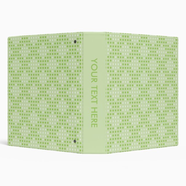 Flat Green Dots and Ovals Pattern Binder (Background)