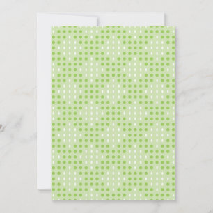 Flat Green Dots and Ovals Pattern Card