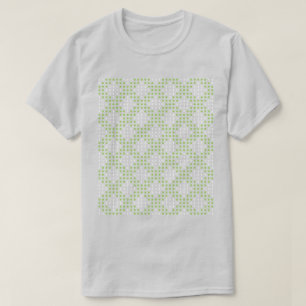 Flat Green Dots and Ovals Pattern T-Shirt