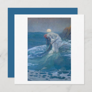 FLAT GREETING CARD : THE MERMAID : HOWARD PYLE