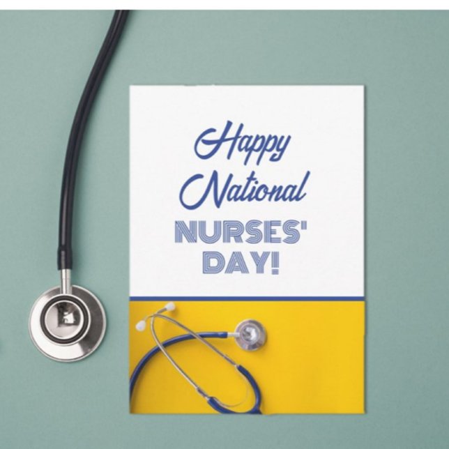 Flat Happy National Nurses' Day thank you card (Creator Uploaded)
