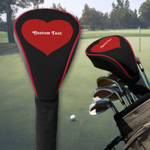 Flat Heart Icon Golf Head Cover