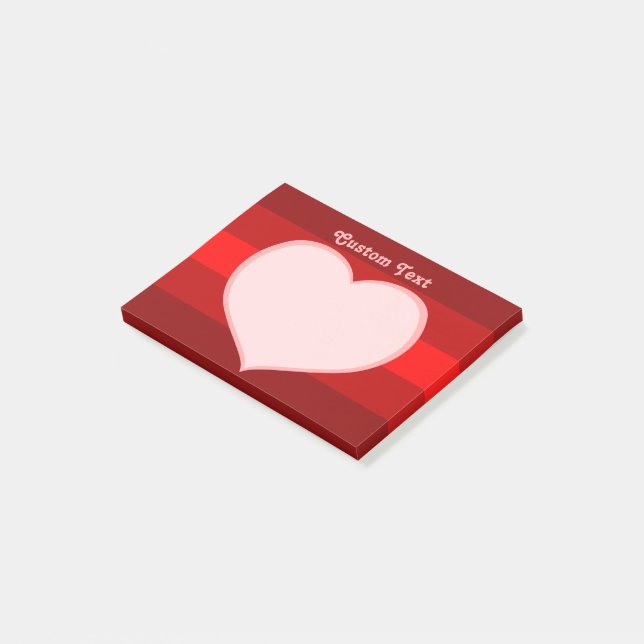 Flat Heart Icon Post-it Notes (Angled)