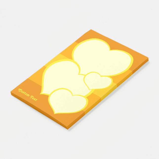 Flat Heart Icon Post-it Notes (Angled)