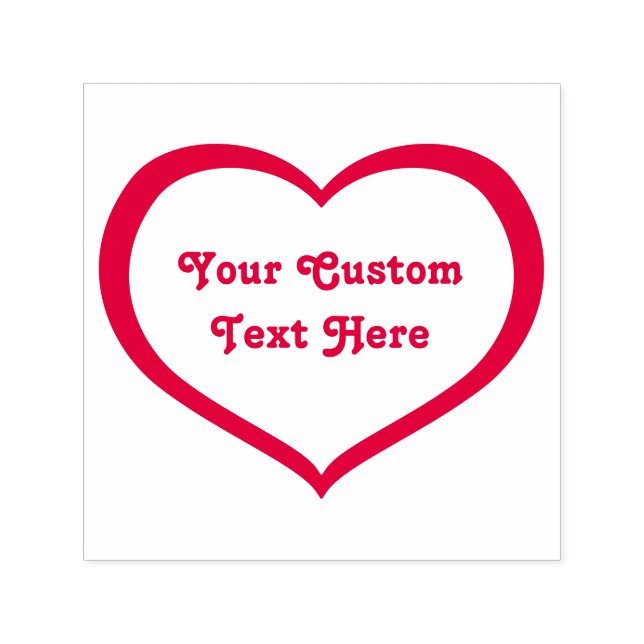 Flat Heart Icon Self-inking Stamp (Design)