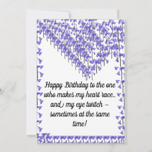 Flat Holiday Card, Funny Romantic Birthday Cards,  Card