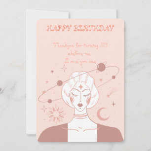 Flat Holiday Card Happy 50th Birthday Mystical