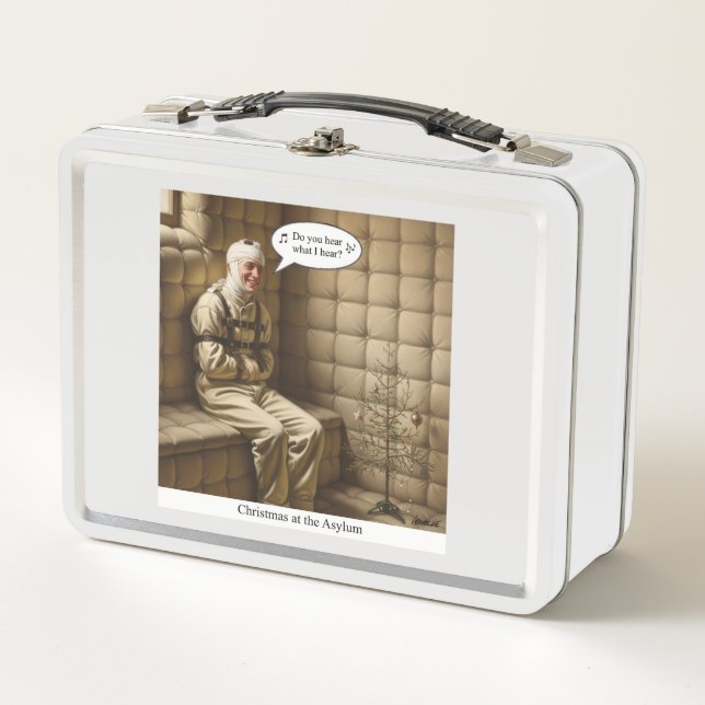 Flat Holiday Card Metal Lunch Box (Front)