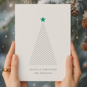 Flat Holiday Card   Simple Scandi Christmas Tree