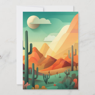 Flat Holiday Card Texas desert