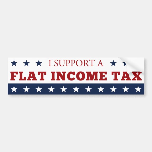 Flat Income Tax Bumper Sticker (Front)