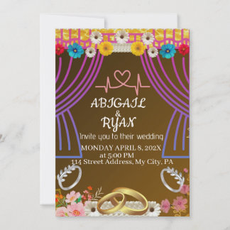 Flat Invitation, Size: 5" x 7", Paper: Matte, Enve Invitation