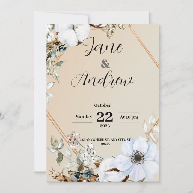 Flat Invitation, Size: 5" x 7", Paper: Matte, Enve Invitation (Front)
