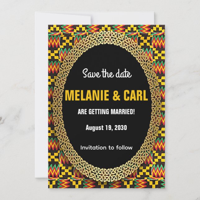 Flat Kante Save The Date Card (Front)
