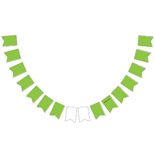 Flat Lime Green Background – School Texture Bunting Flags