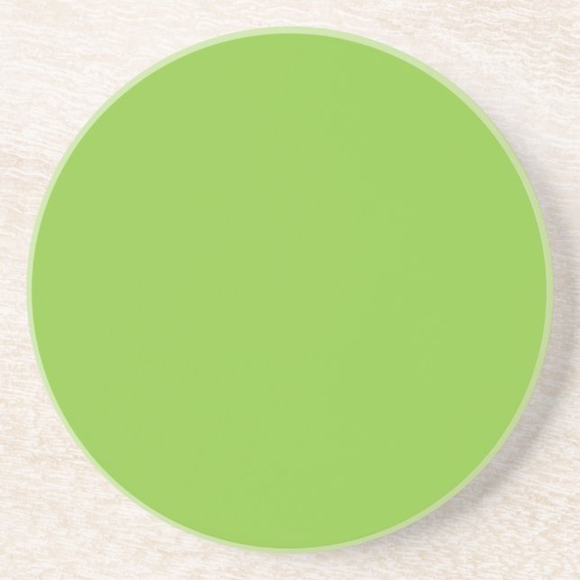 Flat Lime Green Background – School Texture Coaster (Front)