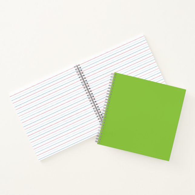 Flat Lime Green Background – School Texture Notebook (Inside)