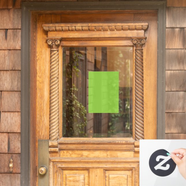Flat Lime Green Background Texture  Window Cling (Home Door)